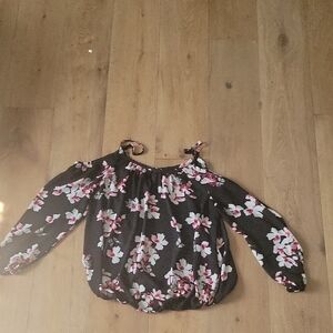 Torrid Size 1 Black With Pink And White Flowers